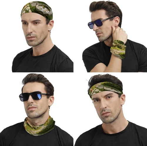 Miniatura 4 de Bauerngarten Face Scarf Cover Ear Loop Hole,Outdoors Face Mask for Women Men Sports Yoga Running Hiking Ski Snowboard,Cooling Neck Shield Scarf