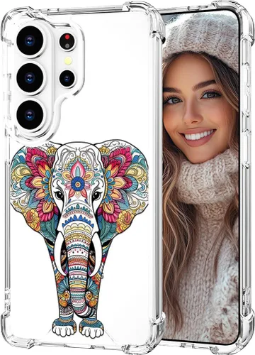Miniatura 103 de Hungo Funda compatible con Samsung Galaxy S23 con diseño floral y bonito diseño transparente, femenino para mujeres y niñas, con hermoso clavel