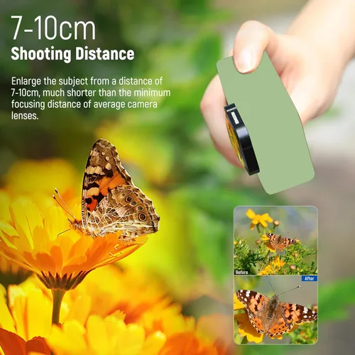 Miniatura 2 de NEEWER Lente de aumento 15X 2.8-3.9 in Distancia focal para fotografía macro primer plano, compatible con cámara de acción GoPro Hero 13 12 11 10 9