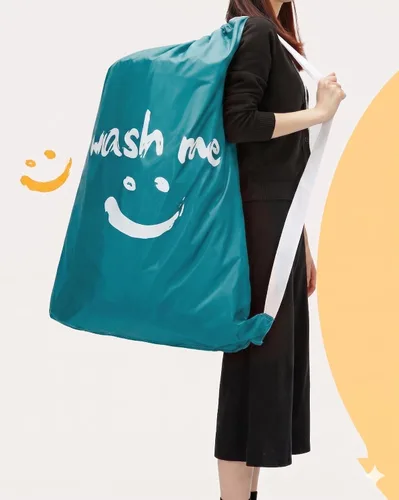 Miniatura 6 de HOMEST XL Wash Me - Bolsa de lavandería de viaje, organizador de ropa sucia, lo suficientemente grande como para contener 4 cargas de ropa, fácil
