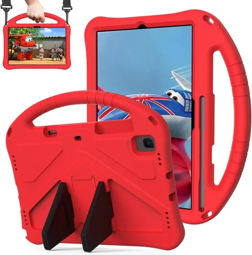 Miniatura 8 de Funda para niños para Xiaomi Pad 5 de 11 pulgadas 2021, ligera, a prueba de golpes, con soporte de mango convertible y correa para el hombro, funda