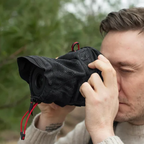 Miniatura 6 de Peak Design Funda de lluvia Shell para cámara, pequeña, cubierta de lluvia resistente a la intemperie para cámara DSLR, tela de neopreno elástica