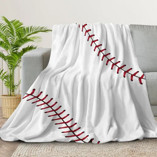 Manta de béisbol súper suave para niños, manta de franela ligera y acogedora para niños y niñas, 40 x 50 pulgadas