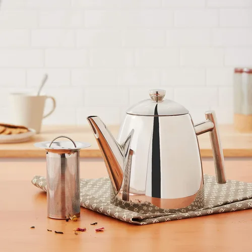Miniatura 2 de Frieling Tetera de acero inoxidable 18/8 con infusor, calentador de té con infusor de tetera para té suelto, 14 onzas