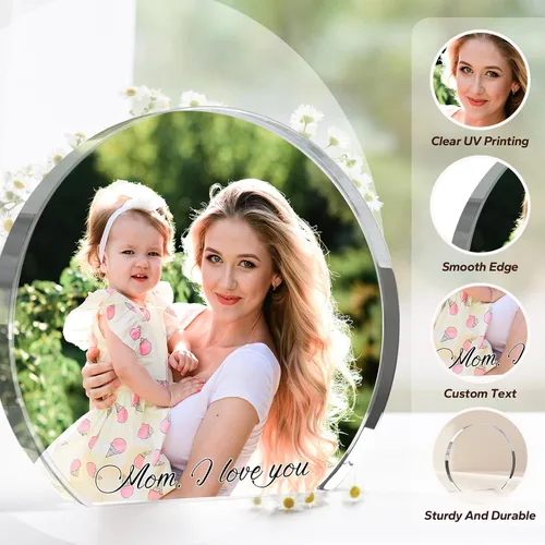 Miniatura 5 de Marcos de fotos personalizados, marco de fotos acrílico con texto fotográfico, regalos de cumpleaños personalizados para mujeres y hombres, regalos