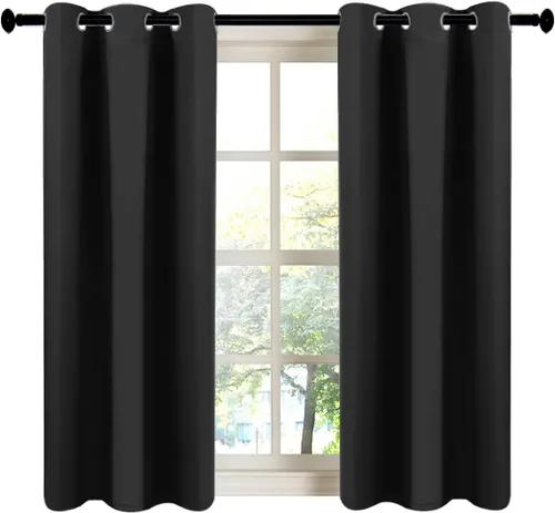 Miniatura 65 de LA PALMA Cortinas opacas con aislamiento térmico y ojales, para sala de estar, dormitorio, paquete de 2 paneles
