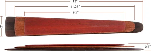 Miniatura 3 de Juego de utensilios de cocina de madera de 3 piezas: 3 espátulas de cocina de madera fina. Juego de espátulas de madera multiusos, ideal