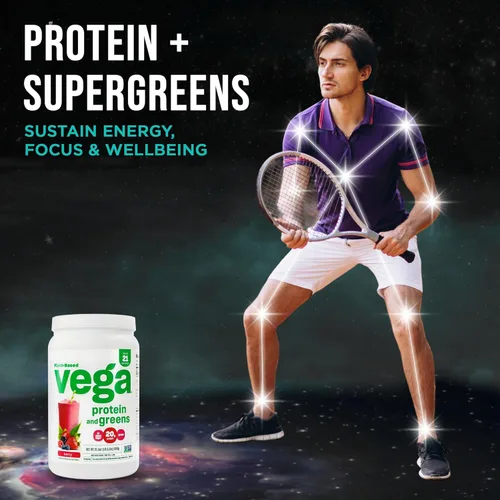 Miniatura 2 de Vega Proteínas y verduras, baya, proteína a base de plantas Polvo de proteínas más vegetales - Polvo de proteína, ceto-amigable, vegetariano, sin