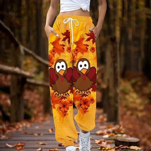 Miniatura 2 de Pantalones deportivos de algodón para mujer, con bolsillos, con cordón, pantalones de yoga para mujer a la moda