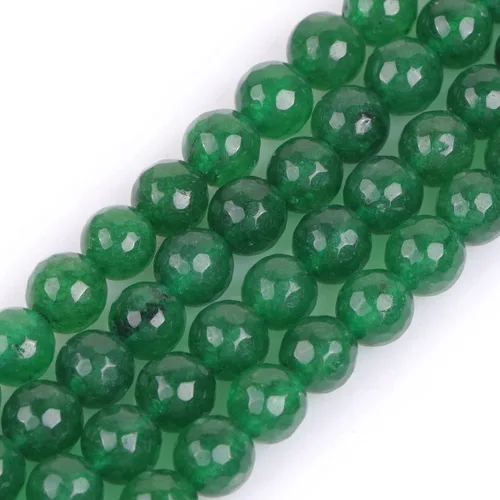 Miniatura 59 de JOE FOREMAN Cuentas redondas de piedra natural de jade amarillo facetadas de 0.47 pulgadas para fabricación de joyas, cuentas de 15 pulgadas