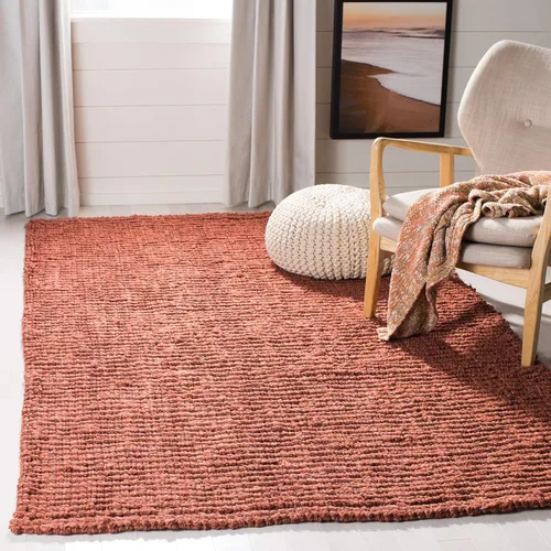 Miniatura 59 de SAFAVIEH Alfombra 9x12 - Colección de fibra natural - Grande - Marrón, Yute hecho a mano, estilo granja, textura gruesa de pelo grueso (NF447D)
