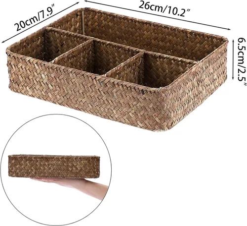 Miniatura 2 de ELLDOO Bandeja organizadora de bolsas de té, soporte para paquetes de azúcar, almacenamiento de cápsulas de café, organizador de condimentos, cesta