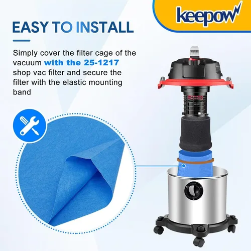 Miniatura 4 de KEEPOW Compra filtros de aspiradora para Stanley, filtros reutilizables SL18129 compatibles con aspiradoras Stanley de 1 a 6 galones, parte #