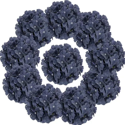 Miniatura 7 de Cabezales artificiales de hortensias de seda para decoración de bodas caseras, 10 unidades Rosa bebé