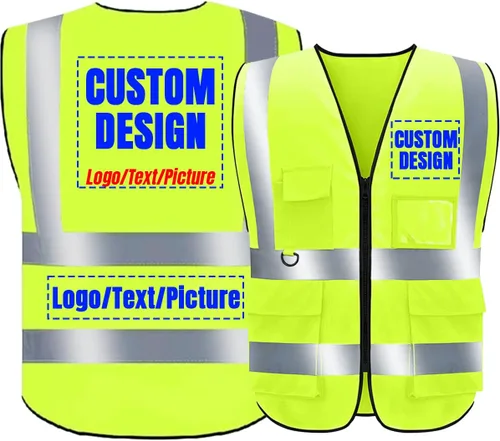 Miniatura 19 de BeautyWill Chaleco de Seguridad con Logo Personalizado Clase 2 Chaleco Reflectante de Alta Visibilidad Chaleco de Construcción Transpirable