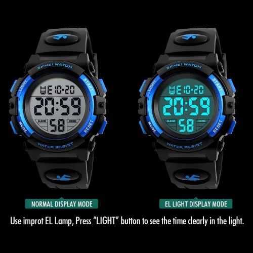 Miniatura 6 de MJSCPHBJK Reloj para niños, reloj para niños de 3 a 15 años, reloj digital deportivo al aire libre, multifuncional, cronógrafo LED 50 M, calendario