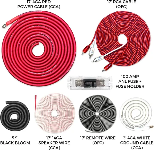 Miniatura 6 de CT Sounds Kit de instalación de cableado de amplificador completo calibre 4 CCA, AMPKIT-4GA-PRO