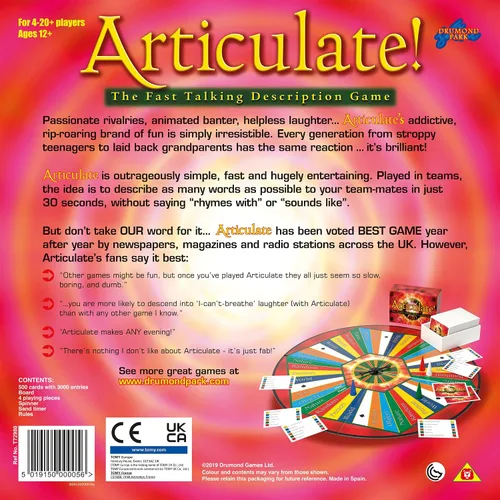 Miniatura 5 de Drumond Park 5019150000056 Articulate Family Board Fast Talking Descripción Juego, Multi
