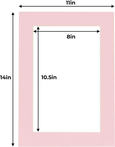 Miniatura 103 de 8.5x11 Mat for 11x14 Frame - Precut Mat Board Acid-Free Brown 8.5x11 Photo Matte Made to Fit a 11x14 Picture Frame, Premium Matboard for Family