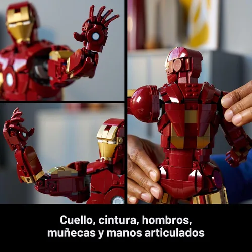 Miniatura 4 de LEGO Marvel Iron Man Mark 3 Edición de coleccionistas - Set de construcción de superhéroe posable con minifigura de Mark 3 para adultos, de 18 años