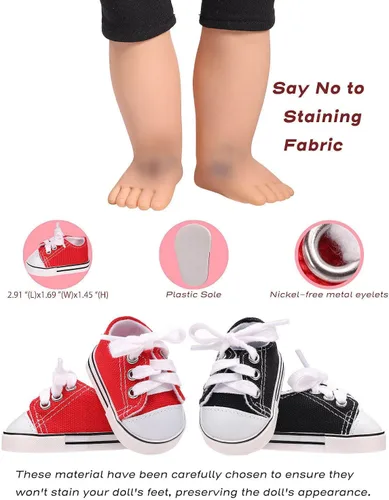 Miniatura 7 de Zapatos de muñeca de 18 pulgadas - 7 pares con caja de regalo