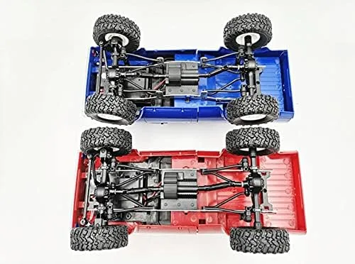 Miniatura 8 de WPL C24 1/16 2.4GHz 4WD RC Car Crawler Faro Control Remoto Crawler Off-Road Pick-up Truck RTR Juguete Niño, Niña y Adulto (azul)