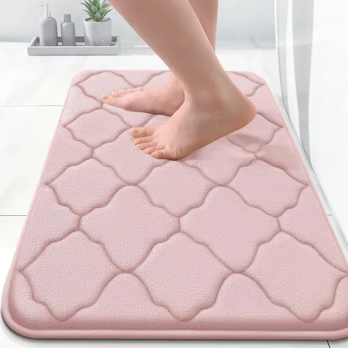 Miniatura 68 de OLANLY Alfombra de Baño de Espuma Viscoelástica de 24 x 16 pulgadas, Ultra Suave y Absorbente, Alfombras de Baño Antideslizantes, Cómodas, Lavables