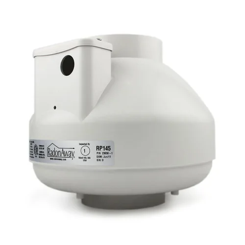 RadonAway Ventilador de radón RP145c P/N 23030-1 Diámetro de entrada/salida de 4,5"