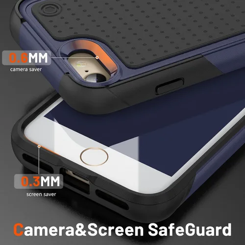 Miniatura 217 de Jeylly Funda para iPhone SE/Funda para iPhone 5S, Exterior de Plástico Duro que Absorbe Golpes + Interior de Silicona de Goma Defensor contra