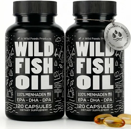 Miniatura 11 de Suplemento de aceite de pescado silvestre Omega 3 con DPA, DHA y EPA Wild capturado en Estados Unidos, eructos menos, sin OMG, sin gluten y probado