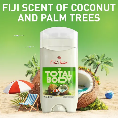 Miniatura 6 de Old Spice - Barra de desodorante para todo el cuerpo para hombres, sin aluminio, aroma a Fiji, protección contra el olor 24/7, frescura duradera