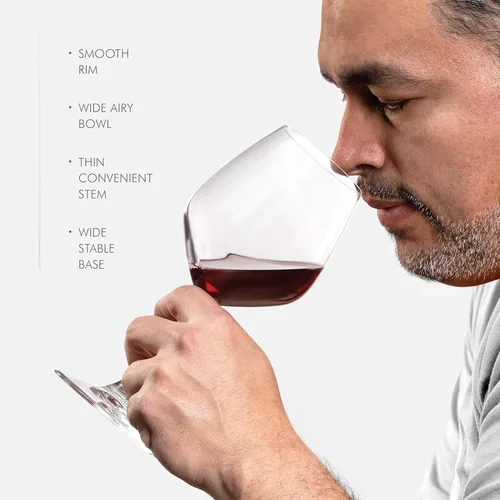 Miniatura 5 de Copas italianas para vino tinto Paksh Novelty , 18 onzas, copa de vino transparente., Set de 4, Transparente