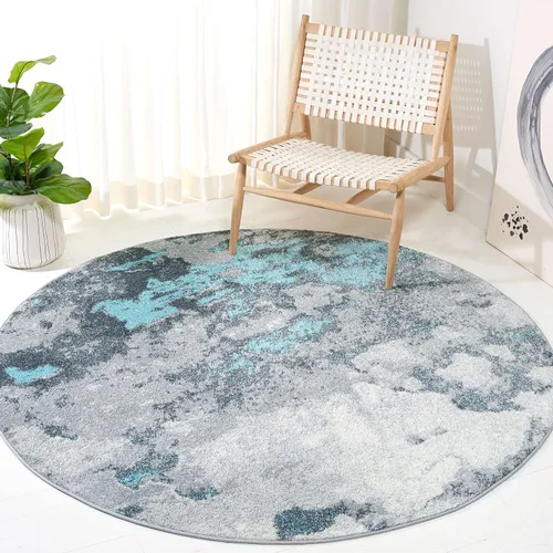 Miniatura 9 de SAFAVIEH Adirondack Collection - Alfombra decorativa, 2 pies 6 pulgadas x 4 pies, verde y gris, diseño abstracto moderno, no desprende pelusa