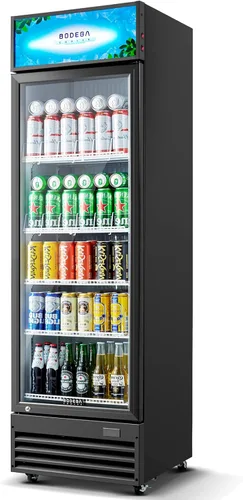 Miniatura 11 de BODEGA COOLER - Enfriador de bar trasero con 2 puertas de vidrio, refrigerador de bebidas debajo del mostrador de 76 cm, refrigerador comercial