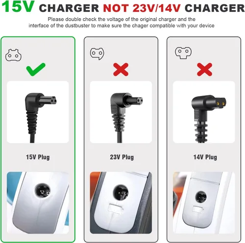 Miniatura 3 de Cargador de 15 V compatible con Black and Decker Dustbuster cargador de mano de repuesto para aspiradora