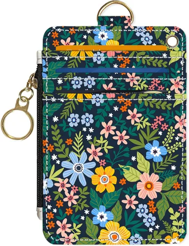 Miniatura 27 de Portafolios delgados con soporte para tarjeta de crédito, funda delgada de cuero PU con bloqueo RFID para viajes con ventana para ID, regalos