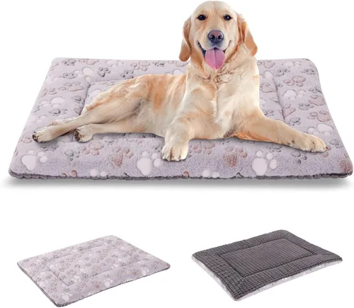 Miniatura 42 de BVAGSS XH079 - Almohadilla reversible para jaula de perro, de espuma viscoelástica, suave, cálida, lavable a máquina, colchón para perreras