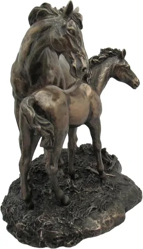 Miniatura 6 de Escultura de bronce, yegua y potro