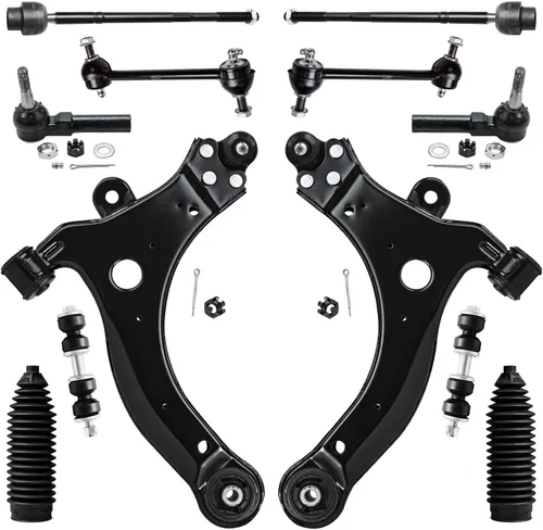 Miniatura 97 de Detroit Axle - Kit de extremo delantero para Ford 1998-2001 Explorer Mercury Mountaineer, 4 barras estabilizadoras delanteras y traseras, 2 brazos