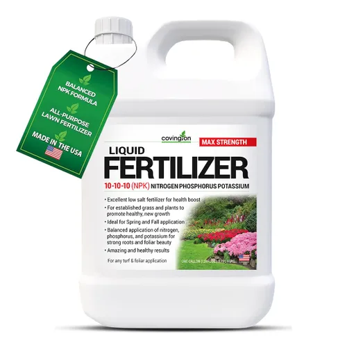 Covington 10-10-10 NPK Fertilizante líquido (1 galón) líquido multiusos 10 10 10 NPK – Alimento para césped con nitrógeno, fósforo y potasio
