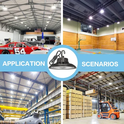 Miniatura 7 de HYPERLITE UFO LED Luz de Alta Bahía con Sensor de Movimiento 21000LM, 150W Luces LED Inteligentes de Alta Bahía con Control Remoto, Luz de Tienda