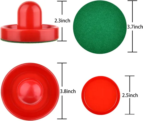 Miniatura 3 de Coopay Empujadores de hockey de aire y discos de hockey de aire con una bolsa de cordón para mesas de juego (4 Striker, 8 Puck)