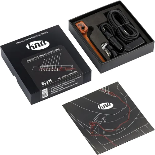 Miniatura 8 de KNA NG-2-7S Pastilla de guitarra flamenca clásica de nailon piezoeléctrico portátil de 7 cuerdas, tono acústico natural, ligera, desmontable