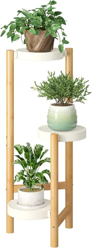 Soporte para plantas de interior y exterior, 3 niveles, 3 macetas, soporte para flores, escalera, soporte para plantas, para balcón, ventana, sala