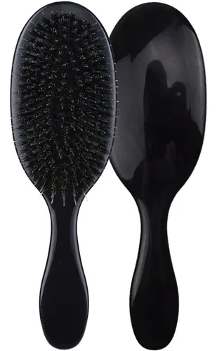 Cepillo desenredante de cerdas de jabalí para cabello rizado fino enredado, cepillo desenredante de paleta antiencrespamiento, cepillo desenredante