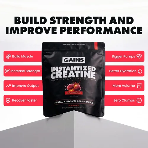 Miniatura 2 de Ganancias en monohidrato de creatina instantánea a granel para mujeres y hombres, polvo soluble para antes del entrenamiento, apoya la construcción