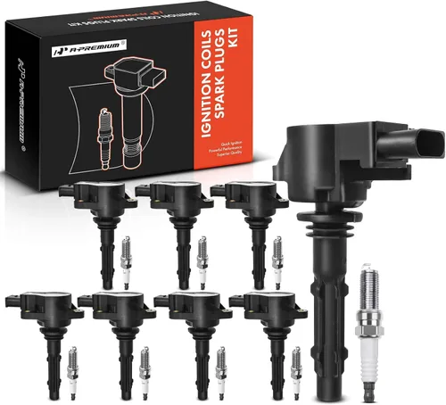 A-Premium Juego de 8 bobinas de encendido y bujías de iridio compatibles con Mercedes-Benz CLS550 E550 S550 2007-2011 GL450 SL550 ML550 S450 CL550