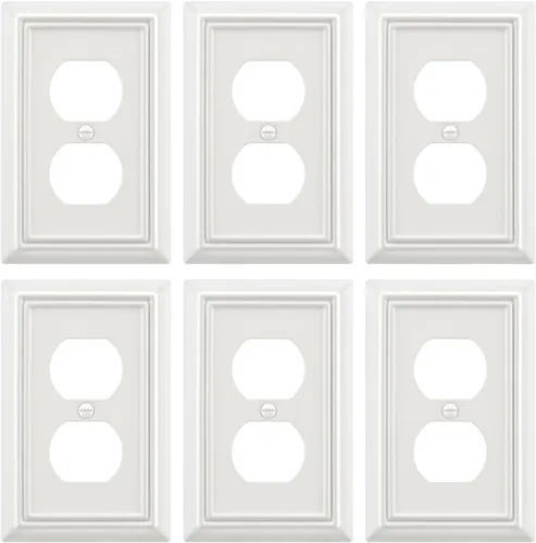 Miniatura 27 de Paquete de 1 Placa de Pared Combinada Toggle/Decorativa, Cubierta de Placa de Pared de Metal para Interruptor de Luz, Receptáculo, Interruptor