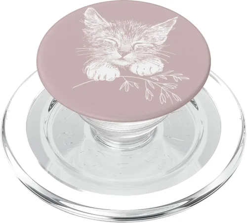 Miniatura 8 de PopSockets PopSockets Swappable PopGrip - Gatito durmiente con ramita pequeña