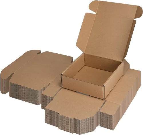 Miniatura 16 de PHAREGE - Paquete de 25 cajas de envío de 6 x 6 x 2 pulgadas, cajas de cartón corrugado marrón, cajas de correo pequeñas para embalaje de pequeñas